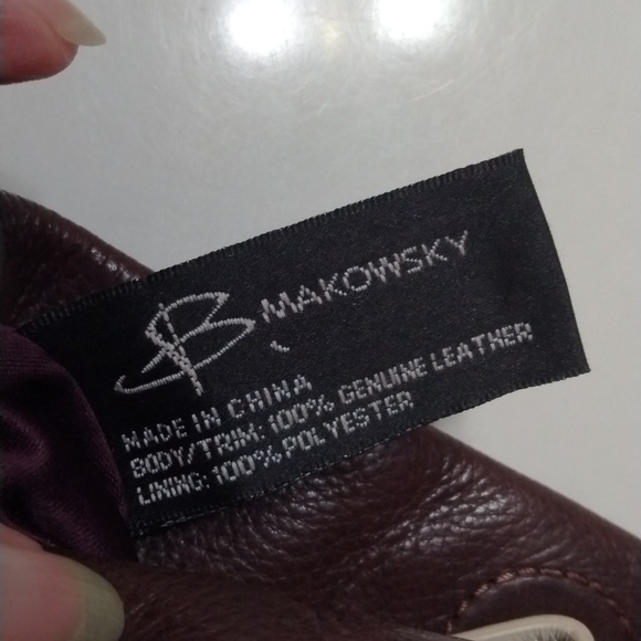 B. Makowsky Black Devon Flap Top Leather  Lock Crossbody - Picture 8 of 11